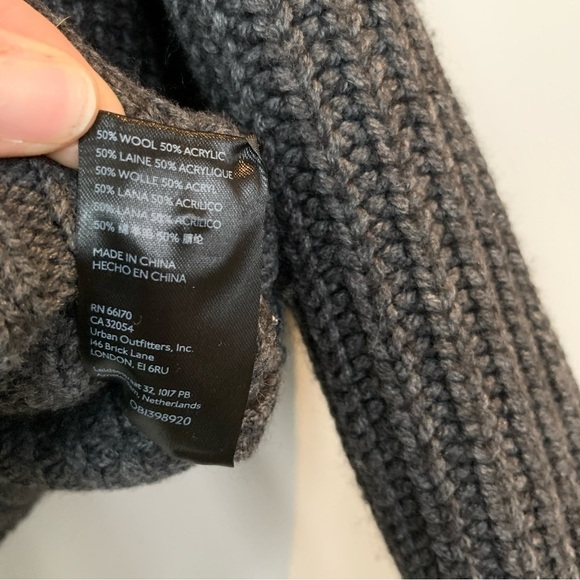 Anthropologie Dark Gray Wool Blend Cardigan Size S - Picture 7 of 7